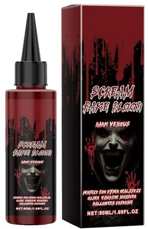Gouttes pour les yeux avec du sang, faux sang - Goutte de faux sang | Faux sang de vampire lavable pour plaie cicatrice cosmétique Zombie