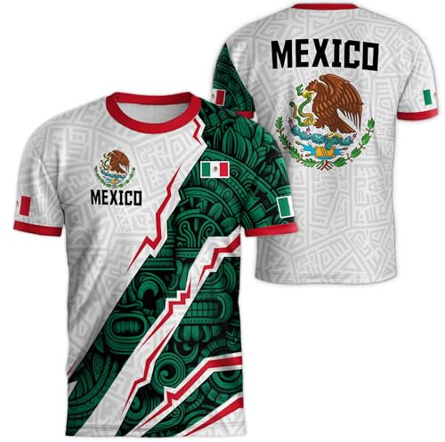 Yupify Herren Fußballtrikot, Mexiko, L, Ds2, Kurzarm, Classic, Sport, Crew-Ausschnitt