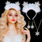JeVenis Eiszapfen Stirnband Schneeflocke Kopfschmuck Schneeflocke Stirnband Urlaub Stirnbänder Schneeflocke Haarschmuck Schneemann Stirnband für Urlaub Weihnachten Party Supplies