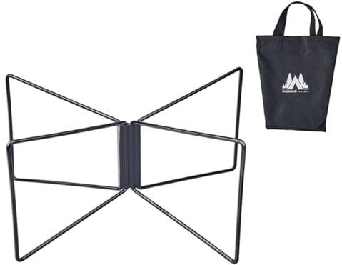 Perfeclan Supporto per Frigorifero Pieghevole Portapacchi da Campeggio Mobili in Lega di Alluminio Porta Frigorifero Portapacchi per valigie per Barbecue Cucina, Nero