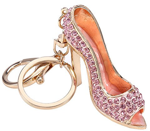 Porte-clés à talons hauts, porte-clés en émail multicolore, porte-clés tendance avec anneau en fer pour sac à main, maison, voiture