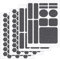4pcs Grey Grip Stickers, Universal Anti-Slip Phone Grip Tape Mouse Grip Tape Cell Phone Sticker Pre-Cut Strips Decal Cell Phone Grip Decal Tape Stickers for Camera Cup Mouse