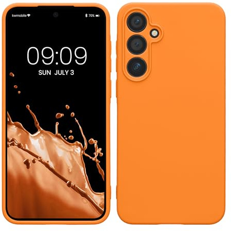 kwmobile Handyhülle für Samsung Galaxy A55 5G Hülle - weiches Handy Silikon Case - Schutzhülle Cover - Fruity Orange