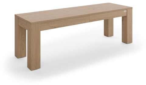 MOBILI FIVER, Ausziehbare Bank Rachele 140(192,5) x45 cm, Wildeiche