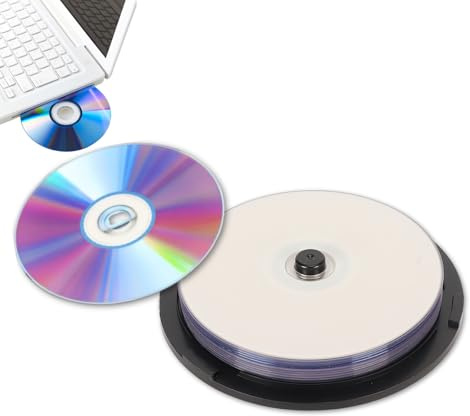 Ouitble DVD R Disque Vierge 4,7 Go 16X disques multimédias enregistrables Haute Vitesse Matériau PC de qualité supérieure Robuste et Durable pour Le Stockage de Photos vidéo de (10PCS)