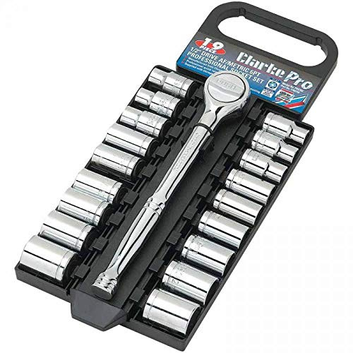 Clarke PRO352 19 Piece ½ Drive AF/Metric Socket Set - 1700758
