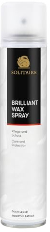 SOLITAIRE Brilliant Wax Spray 200 ml Schutz- & Pflegespray f. feines Leder | Wachs-Spray, Schuhpflege, Farbauffrischung, Imprägnierung, auch für Bekleidung, Taschen, mit Bienenwachs & Kokosöl