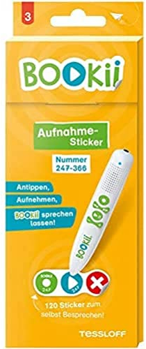 120 BOOKii® Aufnahme-Sticker neutral Paket 3, Nr. 247-366 (BOOKii / Antippen, Spielen, Lernen)