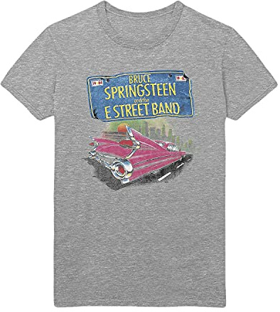 Bruce Springsteen SPRINGTS01MG04 T-Shirt, Grey, XL