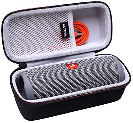 LTGEM EVA Hard Case for JBL FLIP 7/6/5/Grip Waterproof Portable Bluetooth Speaker - Gray