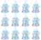 Bicaquu Baby-Duschflasche, 12 Stück, für Schokolade, Süßigkeiten, für Mädchen, Jungen, Baby, Dusche, Party, Favors, Geschenke, Dekoration (blau)
