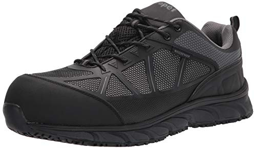 Propét Mens Seeley Ii Industrial Shoe, Black/Grey, 14 XX-Wide US
