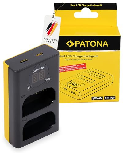 PATONA Dual LCD USB Charger for DMW-BLK22 Battery compatible with Panasonic DC-S5 G9 GH5 GH5S