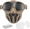 Lejie Máscara táctica Airsoft Paintball Gafas extraíbles con Sistema de Ventilador antivaho Protección Facial Completa Transpirable para Ciclismo y CS War-Game Combat