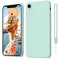 ORDA Hülle Kompatibel mit iPhone XR Silikon Case, Handyhülle für iPhone XR Ultra Dünn Slim mit Microfiber, Kratzfeste Rundumschutz Case Schutzhülle Hülle für iPhone XR 6.1'' Mint Grün