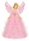Belle Vous Christmas Tree Toppers - 20.5 x 8.2cm Plastic, Pink Angel Tree Topper - Fairy Treetop Pendant for Christmas Tree Decorations, Christmas Tree Ornaments and Festive Home Decor