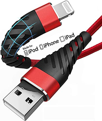 CyvenSmart [Apple MFi Certified] iPhone Charger Cable 1m [2 Pack], 3ft Lightning Cable Fast Charging Cord 3 Feet for iPhone 11/11 Pro /11 Pro Max/XS/XS Max/XR/X/8/8 Plus/7/7 Plus/6/6 Plus/5/SE