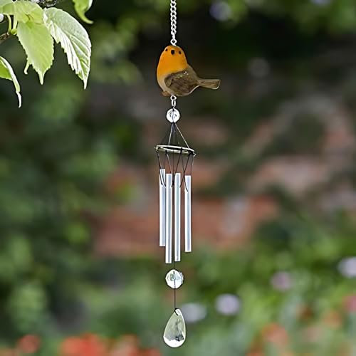 Garden Mile Robin Wind Chime For Garden Ornaments Outdoor Windchimes For Garden Wind Chimes Wind Spinners For Gardens Hanging Outdoor Hanging Decoration