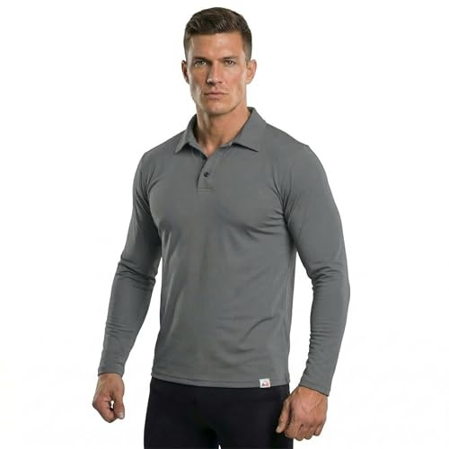 iQ-UV Poloshirt Herren Langarm – Hochwertiges Langarm Poloshirt für Herren mit UV Schutz aus recycelten PET-Flaschen – Ideal zum Golfen, Segeln, oder Wandern – Atmungsaktiv und stilvoll
