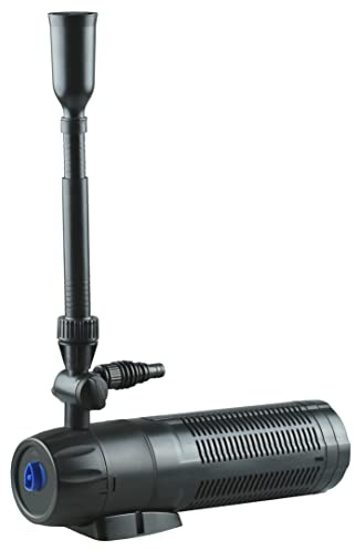 TRUPOW 110V 265GPH Submersible Garden Pond Filter Water Spout Pump with 13W Purifier