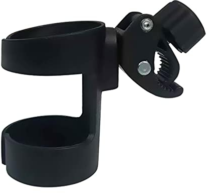 Getränkehalter für Kinderwagen | Rollstuhl- und Kinderwagen-Zubehör, großer verstellbarer Getränkehalter, passend für Tassen, Wasserflaschen, Dosen usw. Becherhalter mit Metallklemme für Kinderwagen,