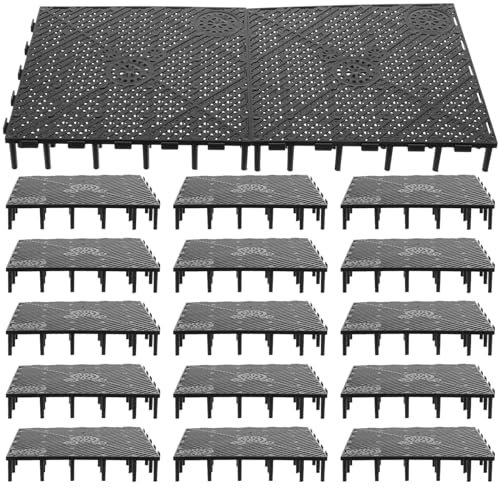 TEHAUX Sechseckiger Aquarium-Filtertank, 20 Stück, praktische Filterplatte für Aquarien, PVC, Spleißen, Schindelbodenfilter (schwarz)