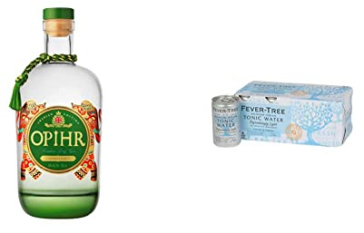 Opihr Gin Arabian Edition - 70cl (packaging may vary) & Fever-Tree Refreshingly Light Indian Tonic Water 8 x 150ml (Pack of 3, Total 24 cans)