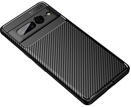 Cruzerlite Custodia Google Pixel 7 Pro, Cover Google Pixel 7 Pro, Carbon Fiber Texture Cover Anti-Scratch Shock Absorption Case for Google Pixel 7 Pro (2022) (Carbon Black)