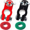 RUNCCI-YUN 2 Pezzi 12V/24V Terminali di Batteria Connettori di Batteria Positivo e Negativo 12V Battery Terminal Morsetti per Auto Camion Barca+2Pezzi Rondelle