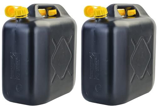 2x 20L Reserve Kanister Benzin Diesel Kunststoff mit gelben Einfüllstutzen