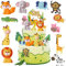 16 Stück Tortendeko 2. Geburtstag, Safari Zoo Dschungel Tortendeko, Wald Tiere Happy Birthday Kuchendeko, Waldtiere Figuren Cake Topper 2. Geburtstag, Torten Deko für 2 Jahre Junge Mädchen