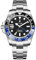 CADISEN Herren Automatikuhr Mechanische Uhr GMT Edelstahlband Wasserdicht Casual Uhren für Männer, 8217 Schwarz, Japanisch, 8216-CY