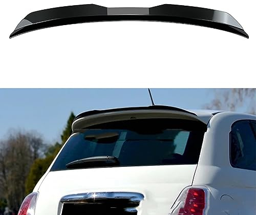 Heckspoiler-Flügelverkleidung für FIAT 500 Abarth MK1 Facelift 2016-2023,Auto-Heckflügel,Heckspoiler,A-Glossy Black-S