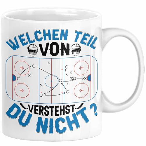 Eishockey Trainer Geschenk Tasse Coach Eis-Hockey Spieler Geschenkidee Eishockeyspieler Geschenkdiee Welchen Teil Von Verstehst Du Nicht Kaffee-Becher (Weiß)