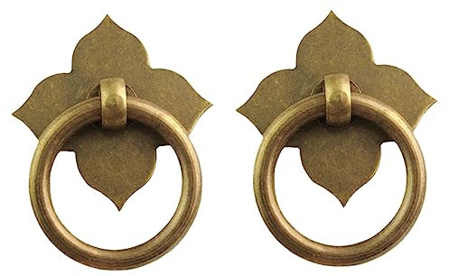 Homoyoyo 2St Kleeblattgriff Vintage Schubladenknöpfe goldene Schrankknöpfe Kommode für Schrank Vintage-Dekor Möbelzubehör Schranktürgriffe Jahrgang Antiquität Türschnalle Schminktisch Knopf