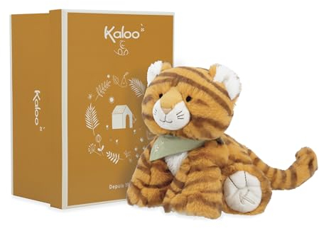 Kaloo - Les Amis - Baby-Plüschtier Papaye die Tigerin - 17 cm - Sehr weiches Material - Geschenkbox - Ab Geburt, K224003