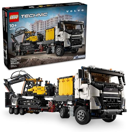 LEGO Technic Camion Volvo FMX et pelle électrique EC230, jouet de construction camion Volvo avec 2 modèles de véhicules, excellent cadeau pour garçons et filles à partir de 10 ans qui aiment les