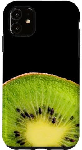 Custodia per iPhone 11 Cool Kiwi Slice Outfit Illustration Novelty Graphic Designs