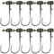 Ned Rig Jigköpfe Ned Rig Haken Finesse Pilz Jigköpfe Shroom Jigs Ned Haken zum Barschangeln, weiche Kunststoffköder, grüner Kürbis, 0,5 l