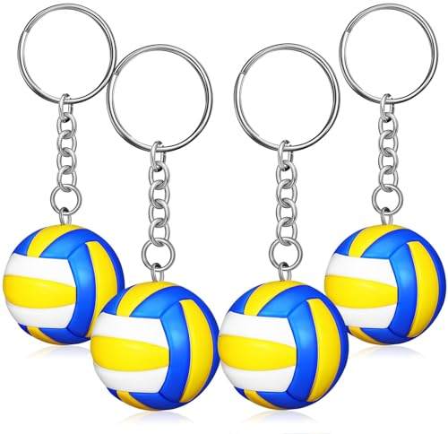 Toddmomy 4 Stück Volleyball SchlüSselanhäNger,Sport Volleyball ZubehöR Sport Souvenir Anhänger Tasche Ornament für Geschenk Füllstoffe