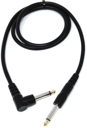 1m 6.35mm 1/4 Mono Male to Right Angle Male Jack Audio Cable Lead for Guitar, AMP, Synths, Amplifier, Speaker, Electric Piano, Midi Keyboard, DJ 3.3ft