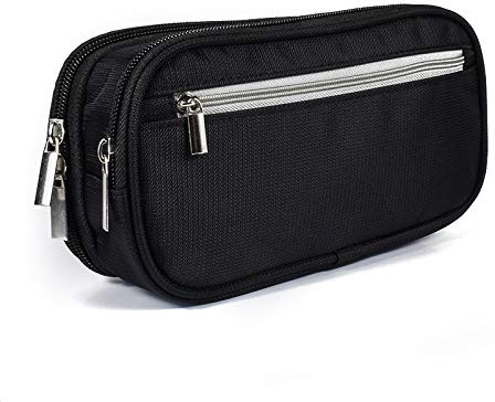 MSIHEY 3 Stück Schwarze große Kapazität Schreibtasche Tasche Jungen Mädchen Multifunktion Bleistift Tasche Bleistift Box für Studenten Bleistift Schreibtasche Büro Make-up Tasche