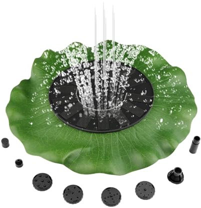 Fontaine solaire pour oiseaux | Pompe solaire pour étangs | Décorations extérieures avec buses | Fontaine à eau pour oiseaux, piscines et zones de jardin pour une expérience naturelle