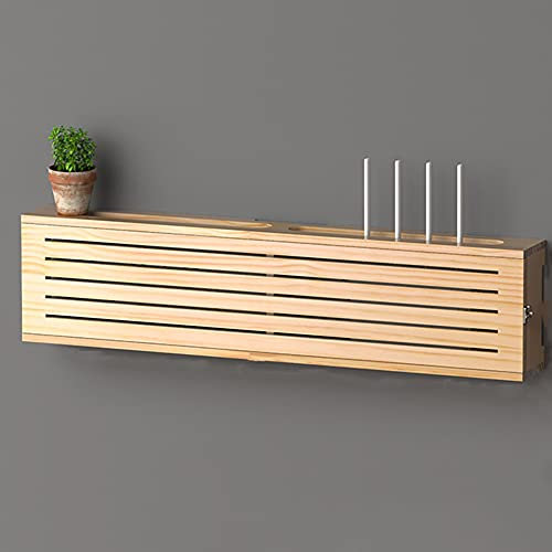 Wandmontiertes Set Top Box Rack mit WiFi-Router-Regal für Wohnzimmer, 80 cm, TV-Box, Schrank, Regal