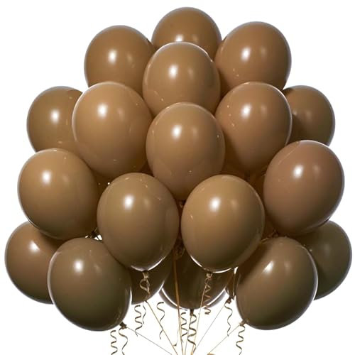 Luftballons Braun 100 Stück,Ballons Geburtstag,Helium Ballons,12 Zoll Braun Partyballon für Kinder Geburtstag Hochzeit Valentinstag Babyparty