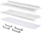 API Scolapiatti Griglie con Vaschetta Raccogligoccie per Pensili Cucina Acciaio cromo Kit con Staffe Griglia bicchieri piatti (86 CM per pensile da 90 CM)