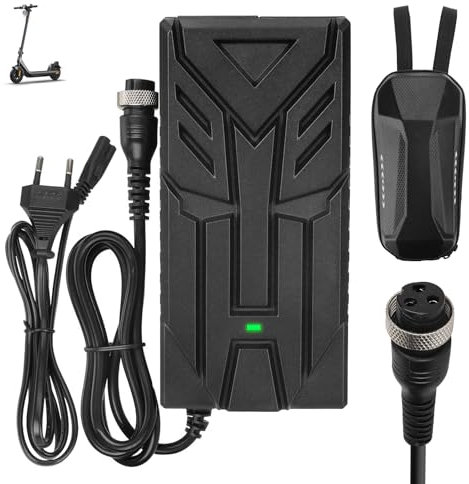 HPGAAVD Ladegeräte für Scooter,54.6V 2A Ladegeräte für Smartgyro Speedway,UrbanGlide E-Cross Pro,48V Lithium Batterie Ladegerät für Kugoo M4 / M4 Pro,Hitway H5/H5 Pro+2L Aufbewahrungsbeutel