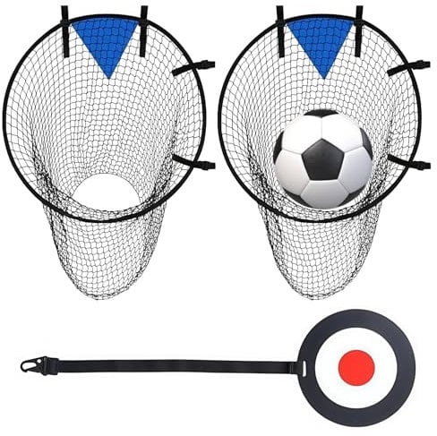 2 Stück Fußballtor Zielnetz, Fussball Ziel 65x58cm, Fussballtor Torwand Mit Ziel, Fußball-Zielnetz, Fussball Trainingszubehör, Fußballzielnetz Für Training Schießgenauigkeit Verbesserung