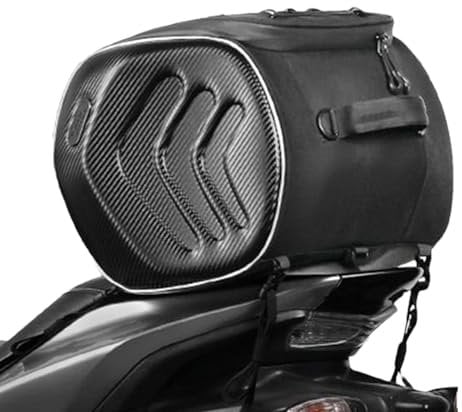 Pavsicgn Motorrad -Schwanzbeutel, Motorradbeutel für den Rücksitz - Kofferraum Reflexion 20L Rücksitz -Satteltaschen | Wasserdichtes Gepäckkoffer, Helmspeicherorganisator für Motorradfahrten