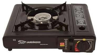 Jardin202 - Hornillo de Camping Portátil a Gas con Maletín | Cocina de Exterior con Encendido Eléctrico | 2500W Ligero y Compacto | Hornillo con Maletín -